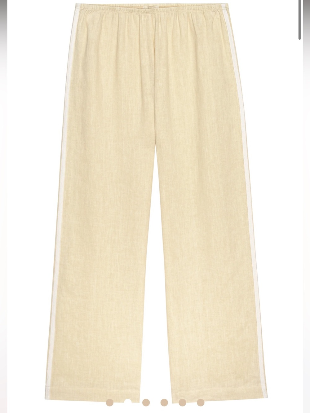 DONNI The Linen Crop Stripe Pant Butter - Picture 6 of 9